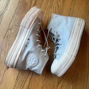 Converse Platform Chuck Taylor High Top Sneakers in Light Gray Platform US 7